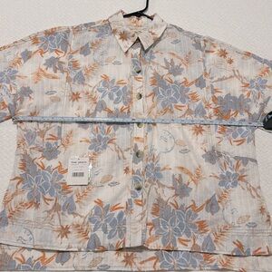 Free People We The Free Love Letters Oversized Button Down Shirt